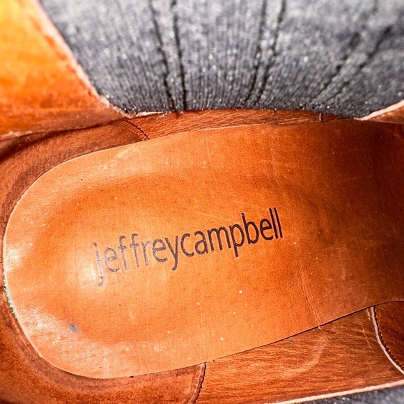 Jeffrey Campbell Metcalf-J2 Black Suede Chelsea Ankle Bootie Jeweled Heel - Picture 8 of 16